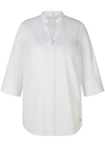 Emilia Lay - Long-Bluse, weiss, Gr. 50, Baumwolle