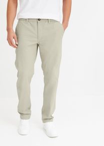 Relaxed Fit Stretch-Chinohose mit Bio Baumwolle Straight in grau, Gr&ouml;sse 46, 98% Baumwolle, bonprix