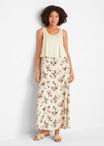 Shirt-Maxikleid aus feiner Viskose in beige, Gr&ouml;sse 48/50 (XL), bonprix