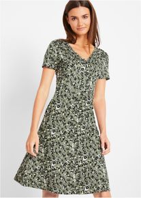Shirtkleid aus fließendem Viskose-Mix in grün, Grösse 40/42 (M), bonprix