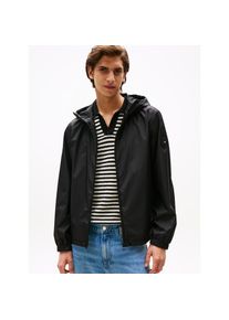 Tommy Hilfiger , Herren,Damen , Blouson »RWB HOODED JACKET« mit Kapuze Freizeitjacke, Übergangsjacke elastische Bündchen, wasserabweisend , schwarz...