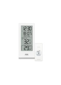 ADE , Funkwetterstation »mit Funk-Aussensensor« , weiss , Ewiger Kalender mit Datums- und Tagesanzeige in 7 Sprachen
