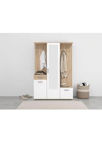 Inosign , Kompaktgarderobe »Martin Flurgarderobe, Dielenschrank, Flurmöbel, Breite 134 cm« Schuhschrank, mit Spiegel, in modernen Farben, mit 10...