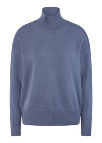 include - Pullover mit Stehkragen, blau, Gr. 38, Schurwolle