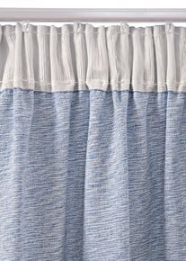 Bio Baumwoll Vorhang (1er Pack) in blau, 225x110 cm, 100% Baumwolle, bonprix