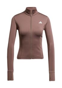 adidas Performance, Femmes Veste de survêtement 'OPT ESS', marron / blanc