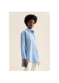 Seidensticker , Longbluse, 1/1 Kragen Uni , blau , Passform: Oversized
