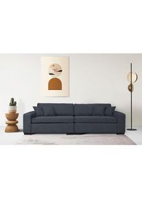 Home Affaire, Home Affaire 2-Sitzer &raquo;Skara XXL&laquo; Lounge-Sofa XXL mit Federkern-Polsterung, in vielen Bezugsvarianten, graublau, 100% Polyester, B/H/T: 