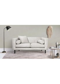 Home Affaire 2-Sitzer »Lillibeth Designsofa mit Wellenunterfederung, Masse B/T/H: 155/74/83 cm« Zierkissen als Wendekissen, in Samtoptik oder Cord , beige ,...