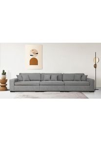 3-Sitzer »Skara XXL«, Lounge-Sofa XXL mit Federkern-Polsterung, in vielen Bezugsvarianten , grau , Home Affaire