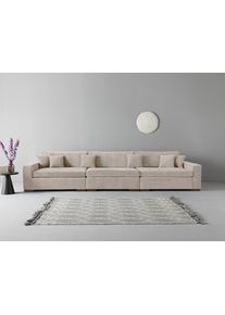 3-Sitzer »Skara XXL«, Lounge-Sofa XXL mit Federkern-Polsterung, in vielen Bezugsvarianten , beige , Home Affaire