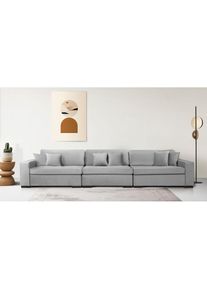3-Sitzer »Skara XXL«, Lounge-Sofa XXL mit Federkern-Polsterung, in vielen Bezugsvarianten , grau , Home Affaire
