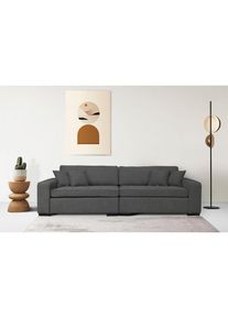 2-Sitzer »Skara XXL«, Lounge-Sofa XXL mit Federkern-Polsterung, in vielen Bezugsvarianten , grau , Home Affaire