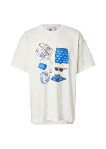 adidas originals T-Shirt 'BEACH SPORT' Herren, blau / hellblau / weiß, Größe S