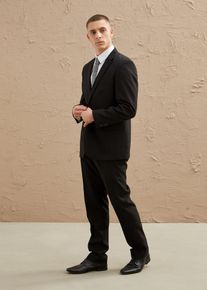 Anzug mit Hemd und Krawatte (4-tlg.Set) Regular Fit in schwarz, Grösse 50, bonprix