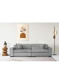 2-Sitzer »Skara XXL«, Lounge-Sofa XXL mit Federkern-Polsterung, in vielen Bezugsvarianten , grau , Home Affaire