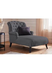 Loveseat »Amiens Sessel Loungesessel« mit wunderschöner Knopfheftung im Rücken , grau , Home Affaire