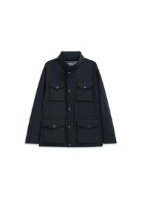 Bugatti, Herren, Bugatti Fieldjacket &raquo;Regular Fit&laquo; mit Kapuze mit Stretch & Stehkragen, 390, marine, 54, Regular Fit - bequem und klassisch