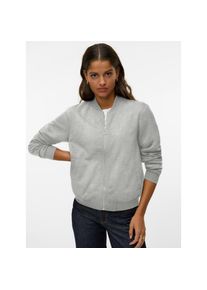 V&eacute;ro Moda Vero Moda, Unisex, Bomberjacke &raquo;VMKIMIKO LS SHORT JERSEY BOMBER NOOS&laquo;, light grau melange, M, Leichte Blousonjacke von Vero Moda