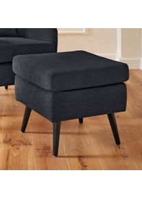 Hocker »Salla« Bezug auch in Luxus-Microfaser in Teddyfelloptik , schwarz , Home Affaire