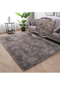 my home Hochflor-Teppich »Micro Shaggy, aus weicher Mikrofaser« rechteckig 53 mm Höhe weich, flauschig, Uni-Farben, Wohnzimmer, Schlafzimmer, Kinderzimmer...