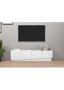 Inosign , Lowboard »VELA, Lowboard, Breite 180 cm, Design mit schrägen Türen«, (1 St.) , weiss , Masse B/T/H: 180x35x45. Die schrägen Türen...