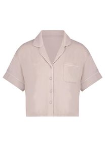 Hunkem&ouml;ller Hunkem&ouml;ller Schlafshirt Damen Gr&ouml;&szlig;e L beigemeliert / wei&szlig;