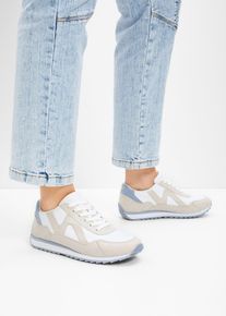 Sneaker mit Profilsohle in weiss, Gr&ouml;sse 40, bonprix