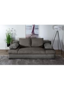 Schlafsofa »Chicago mit Bettfunktion, Schlafcouch«, inklusive Bettkasten, Cord-Samt Bezug, anthrazit , grau , Collection AB