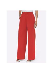 Heine, Unisex, Heine Bundfaltenhose, rot, 46, Normalgr&ouml;ssen, modisch weites Bein