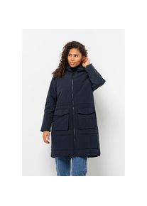 Jack Wolfskin, Unisex, Funktionsparka &raquo;WHITE FROST PARKA W&laquo; mit Kapuze, night, blau, S (36), Sch&uuml;tzt vor Wind