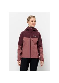Jack Wolfskin , Fahrradjacke »MOROBBIA 3L JKT W« mit Kapuze , rot , 2 Brusttaschen