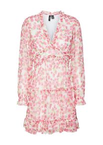 V&eacute;ro Moda VERO MODA, Femmes Robe 'VMSMILLA', citron vert / rose / blanc