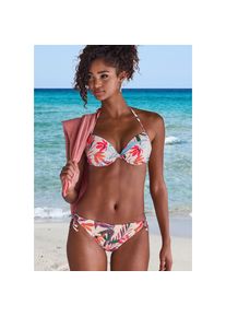 Lascana , Bikini-Hose »Imani«, mit sommerlichem Blätterprint , beige , Modischer Blätterdruck
