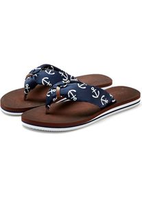 Lascana , Badezehentrenner »Sandale, Pantolette«, Zehentrenner, Badeschuh ultraleicht mit softem Band VEGAN , blau , Besonders leichte Badesandale