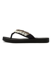 Lascana , Badezehentrenner »Sandale, Pantolette«, Zehentrenner, Badeschuh mit Muschel-Imitaten VEGAN , schwarz , Flip Flop mit wasserabweisender...