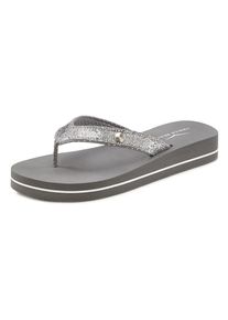 Venice Beach , Badezehentrenner »Sandale, Pantolette«, Zehentrenner, Badeschuh ultraleicht mit Glitzerband VEGAN , grau , Flip Flop mit...