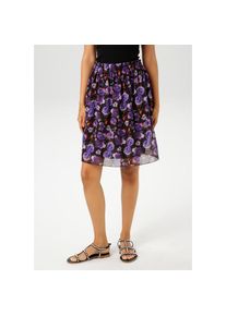 Aniston CASUAL , Minirock, mit romantischen Blüten und Blättern bedruckt , Rock in Georgette-Qualität