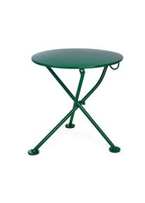 Demar Forge Niedriger Balkonklapptisch Stahl rund Gr&uuml;n