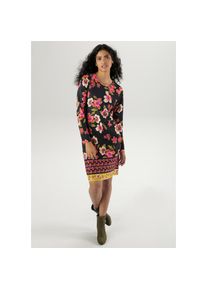 Aniston Selected, Unisex, Aniston SELECTED Minikleid mit aufgedruckter Bord&uuml;re; leicht taillliert, schwarz, rot, olivgr&uuml;n, beige, lila, pink, 42, N-Gr