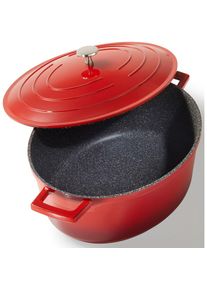Bräter »Gourmet«, Aluminiumguss, (1 tlg.), 32x25 cm, Induktion , rot , Stoneline