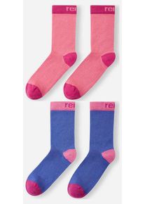 Reima 2 Paar Woll Kindersocken Parit Pink Blau 30-33