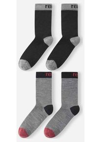 Reima 2 Paar Woll Kindersocken Parita Grau 30-33