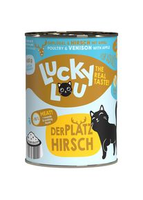 24x 400g Adult Geflügel & Hirsch Lucky Lou Nassfutter für Katzen