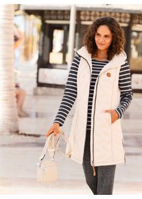 WITT Damen Longweste in Microfaser-Qualität, elfenbein, Größe 48, 100% Polyester. Wattierung: 100% Polyester