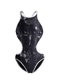 arena, Femmes Maillot de bain 'LACQUER', gris foncé / noir / blanc