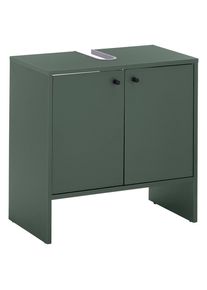 Mid.you Waschbeckenunterschrank , Olivgrün , Kunststoff , 60x60x35 cm , Made in EU , stehend , Badezimmer, Badezimmerschränke,