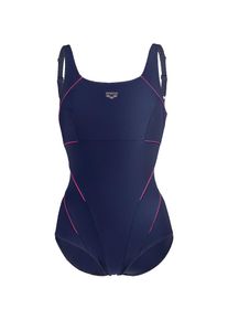 arena, Femmes Maillot de bain modelant 'SHAPEWEAR JEWEL LOW C-CUP', bleu foncé / taupe / rose clair