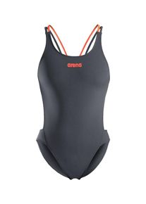 arena, Femmes Maillot de bain 'TECH MULTI SOLID', gris foncé / orange