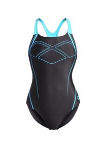 arena, Femmes Maillot de bain 'Graphic Pro Back', aqua / noir